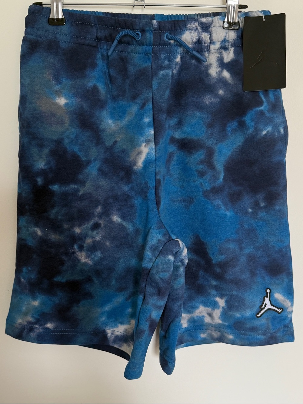 NWT Nike Air Jordan Tie Dye Fleece Shorts Blue Youth Large 12-13
